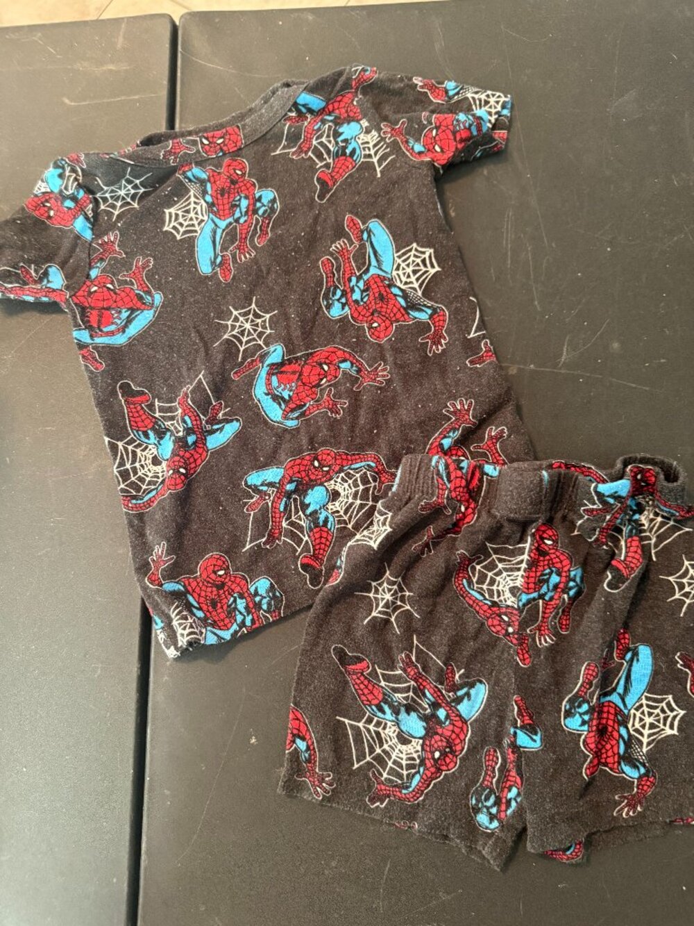 Marvel Spider-Man Boys 2T 2-Piece Short Sleeve Pajama Set Black